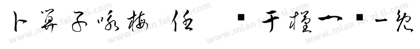 卜算子咏梅 任姝语于槿一书字体转换